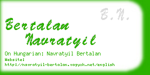 bertalan navratyil business card